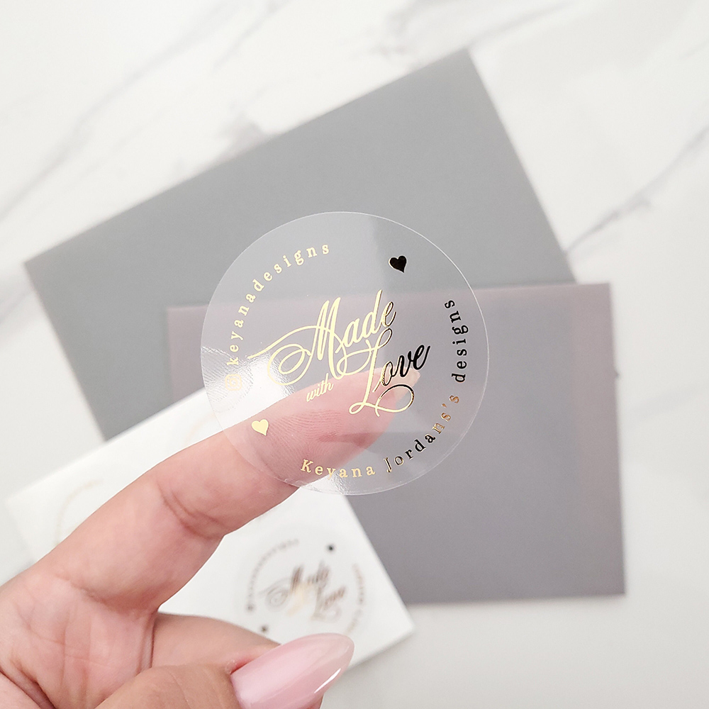 Personalised Candle Label - Пользовательские 50 шт. круглые прозрачные этикетки