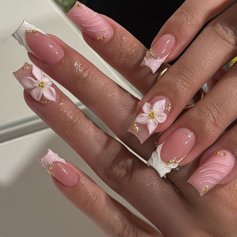 Pressed Flower Art - 24 штуки в коробке. Прямоугольные 3D-гелевые