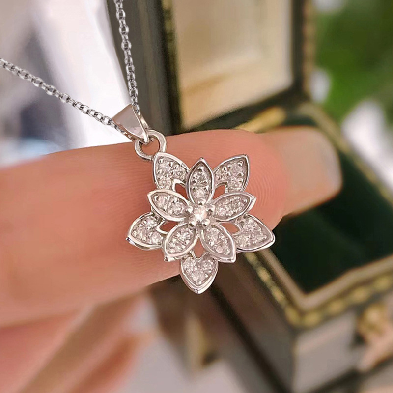 Birth Flower Necklace - Ожерелье с цветком из стерлингового серебра