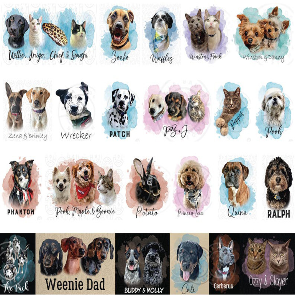 Персонализированная футболка с – обзор и цена Pet Portrait Custom