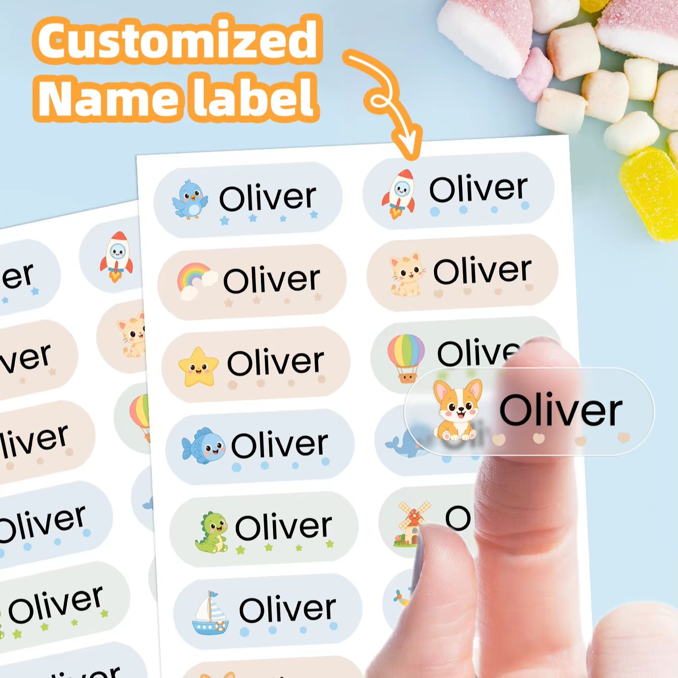 1-400 шт. персонализированных  – обзор и цена Personalised Candle Label