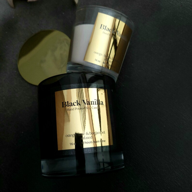 Наклейка на заказ с логотипом  – обзор и цена Personalised Candle Label