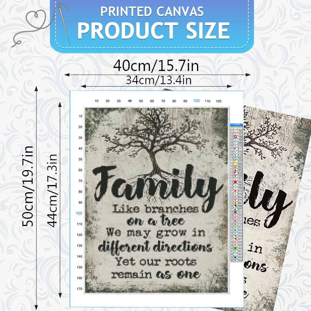 Набор для вышивания крестиком  – обзор и цена Family Tree Print