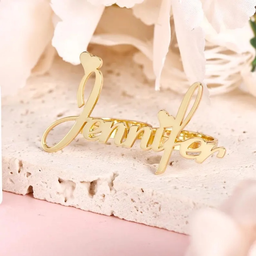 Персонализированное кольцо на  – обзор и цена Initial Ring Custom