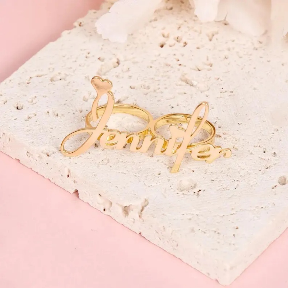 Персонализированное кольцо на  – обзор и цена Initial Ring Custom